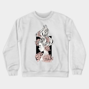 Chrysanthemum smile night Crewneck Sweatshirt